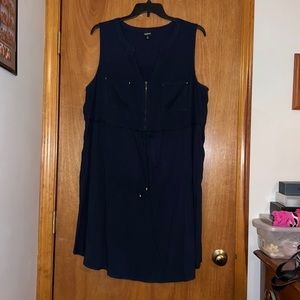 Blue Pocketed Plus Size Dress!
